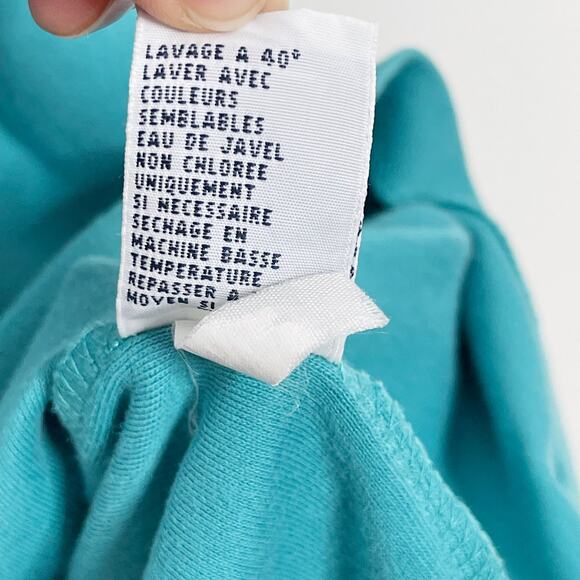 Polo Ralph Lauren Mens Medium M Custom Fit Short Sleeve Cotton Polo Teal Blue - Picture 6 of 6